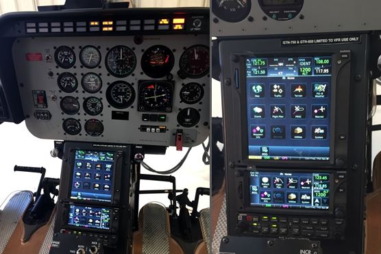 Cockpit photo of new installation