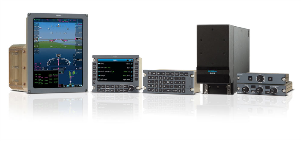 Photo of Universal Avionics products.