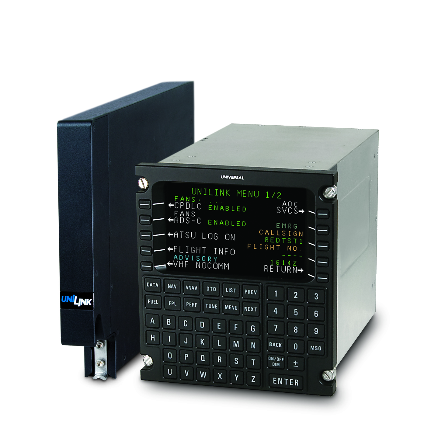 The software upgrade provides an optional configuration for Aeronautical Telecommunications Network Baseline 1 controller-pilot data link communications and context management functions required for the European mandate, formerly known as Link 2000+. Universal Avionics Photo
