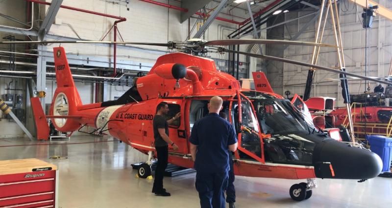 S.A.F.E. Structure designs will design and manufacture custom maintenance platforms for Coast Guard MH-65 helicopters in Elizabeth City. S.A.F.E. Photo