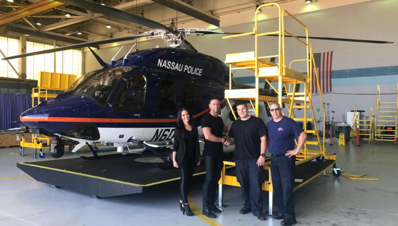 S.A.F.E Structure Designs worked side-by-side with the Nassau County Police Department maintenance crew to learn their requirements for a new Bell 429 custom-designed maintenance stand. S.A.F.E Photo