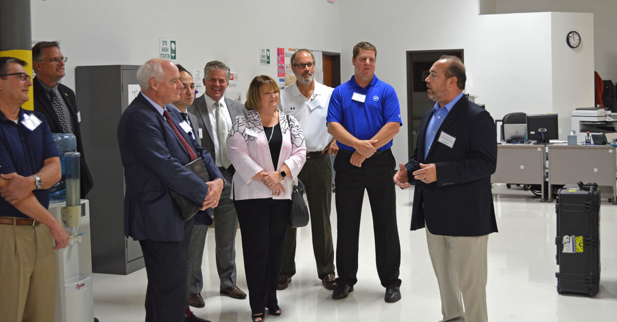 The Canadian Chamber of Commerce President and CEO Perrin Beatty was among the delegation attending a Texas Trade Mission roundtable discussion at Vector Aerospace's Grapevine, Texas, facility. Vector Aerospace Photo