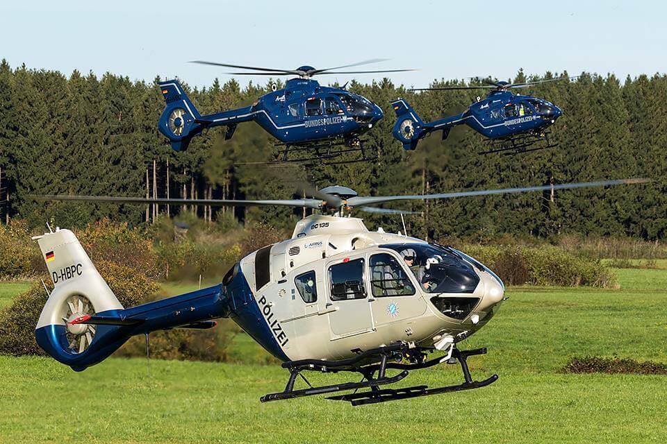 An Airbus EC135 hovers with two accomplices in Germany. Photo submitted by Instagram user @ec145t1 using #verticalmag