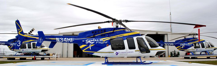 Halo-Flight operates 3 Bell 407 helicopters and a twin engine Bell 429. Halo-Flight Photo