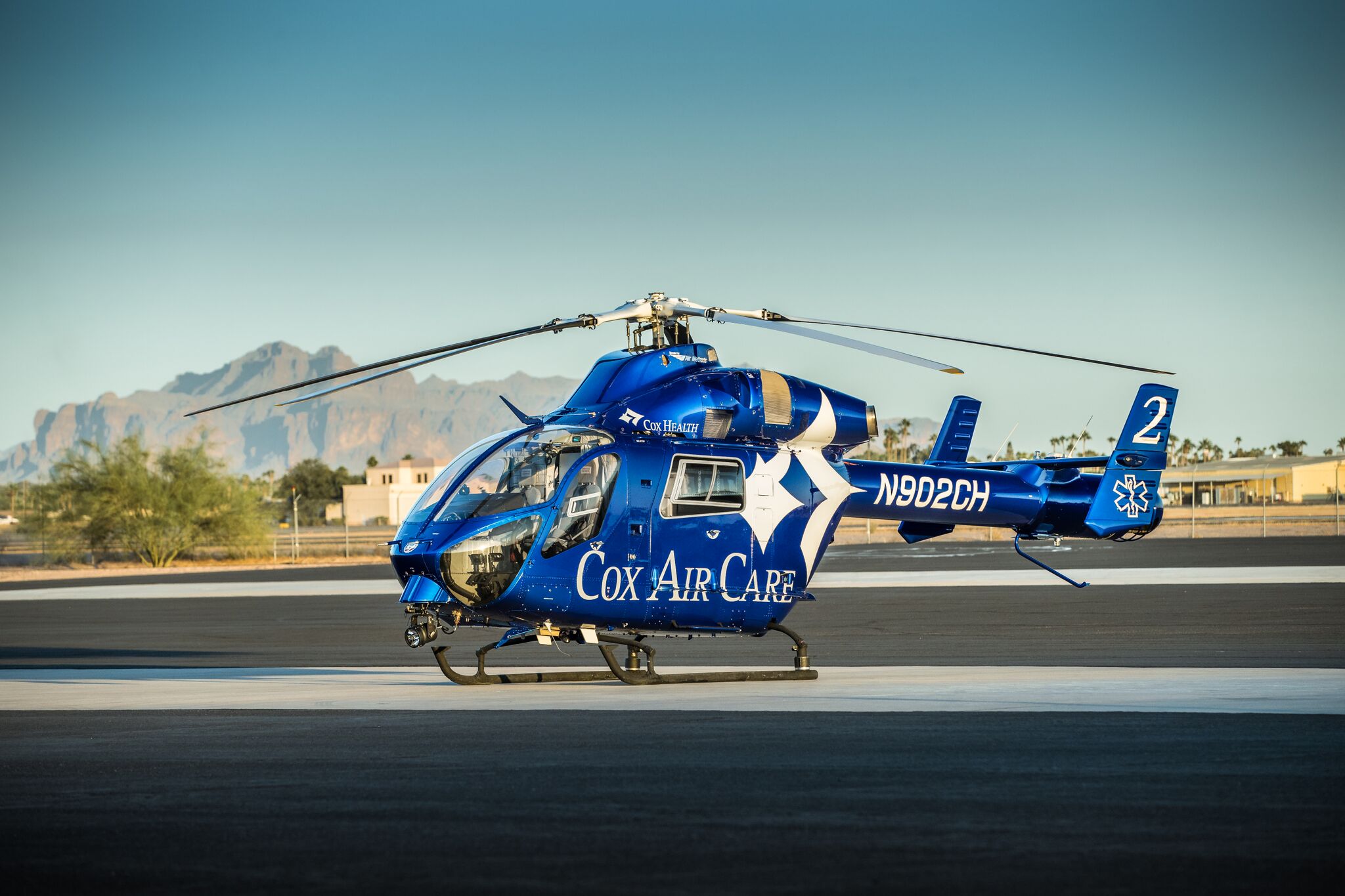 The MD 902 offers improved safety, a larger cabin, smoother flight, and a reduced noise profile versus other helicopters in its class. MD Helicopters Photo