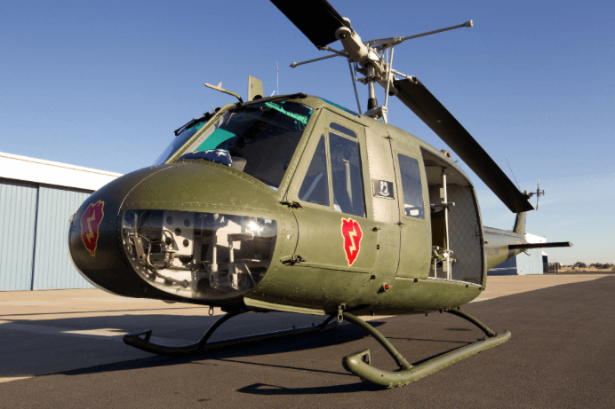 The Bell UH-1H Iroquois, also known as “Huey,” is one of the three original Vietnam War-era helicopters that will be on display outside of the National Archives Building. The UH-1H Iroquois served in the Vietnam War from 1967 to 1970. Lyle Jansma Photo