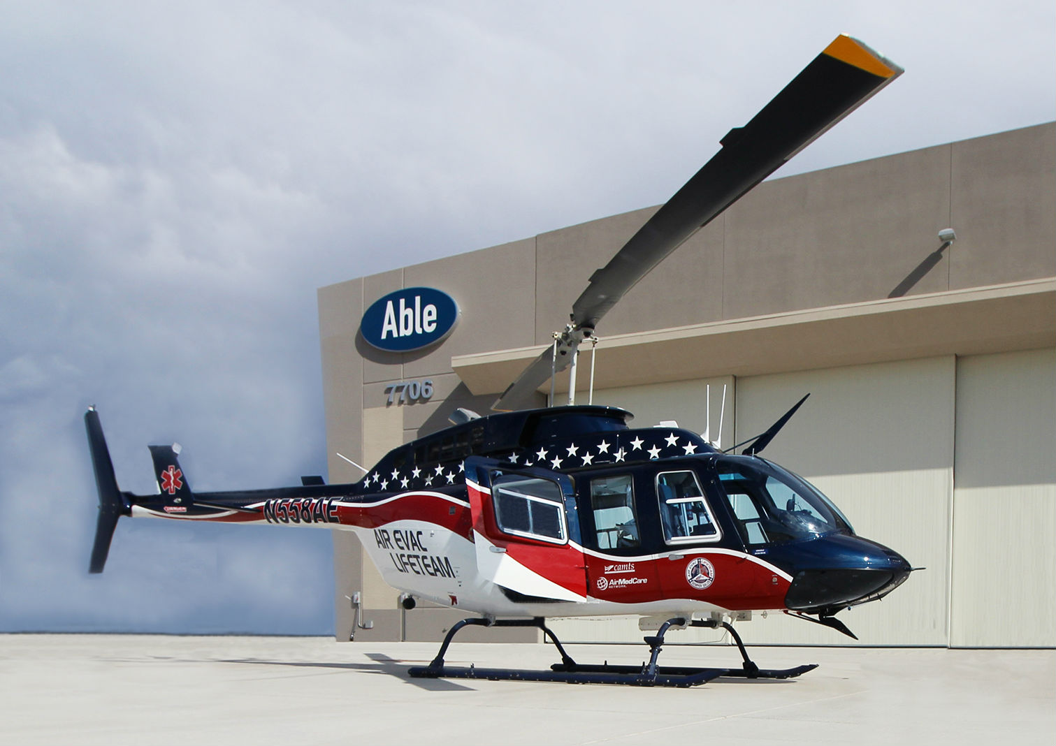 Under the contract, Able will be the exclusive service provider for component repair and overhaul services for Air Evac Lifeteam's fleet of 128 Bell 206 aircraft. Able Aerospace Photo