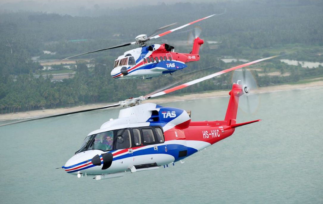 Thai Aviation Services Sikorsky S-76D and S-92. Rawee Payomyol Photo