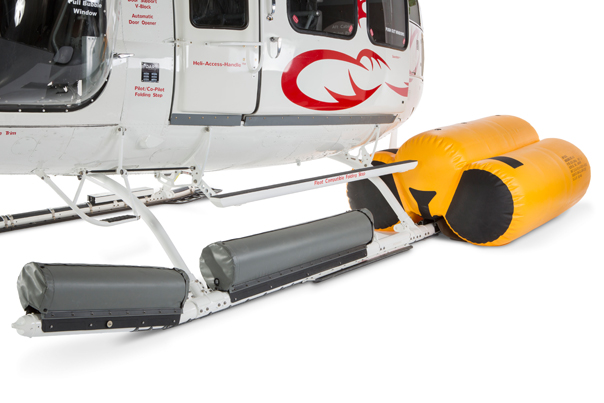 This emergency flotation system has longer maintenance intervals and improved safety and weight reduction of it integrated life raft. DART Aerospace Photo