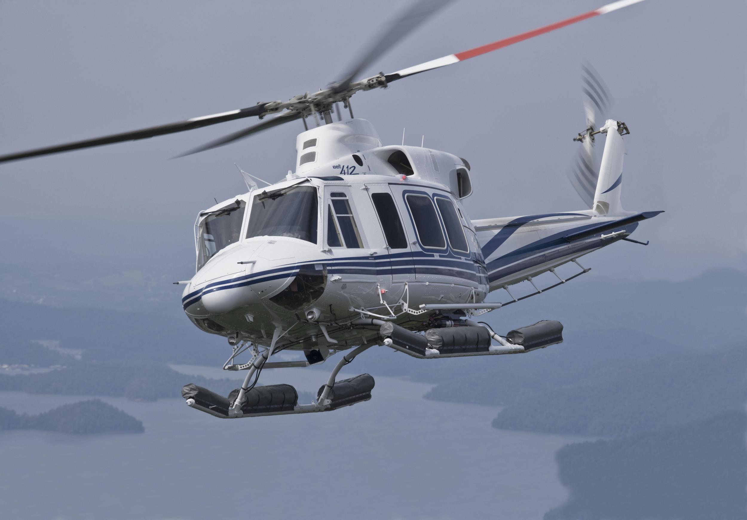 LifePort provides standard Bell 412 armor configurations for the cockpit floor, crew seats, cabin floor, and crew side wall areas. Bell Helicopter Photo