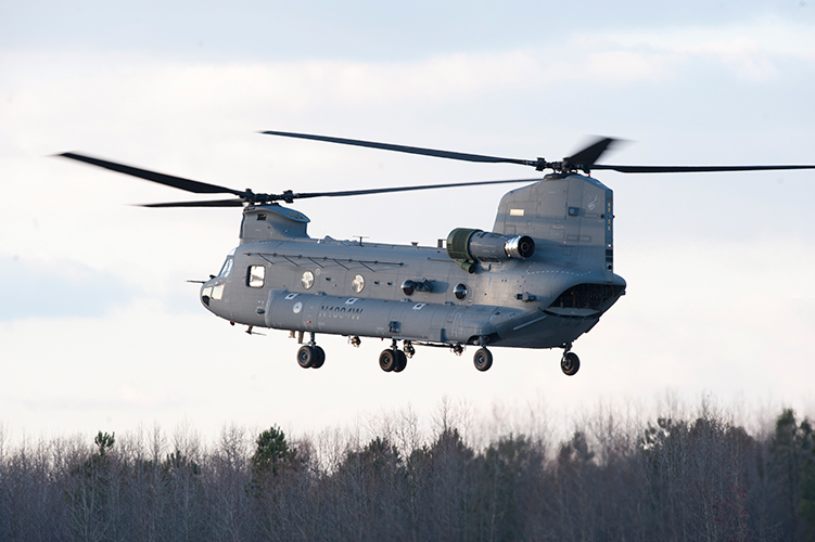 The Royal Netherlands Air Force will modernize six CH-47 Chinooks to the latest F-model configuration. Boeing photo