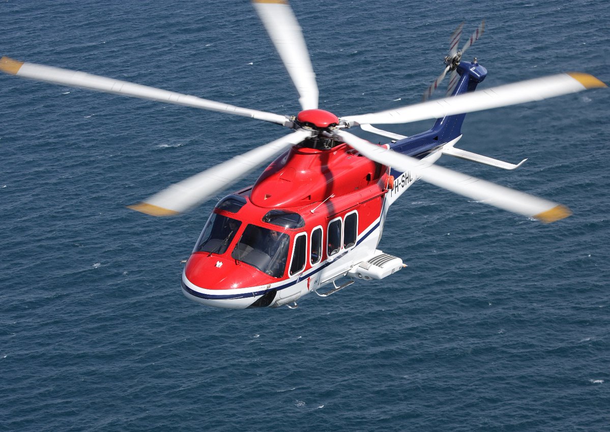 AW139 helicopter in flight