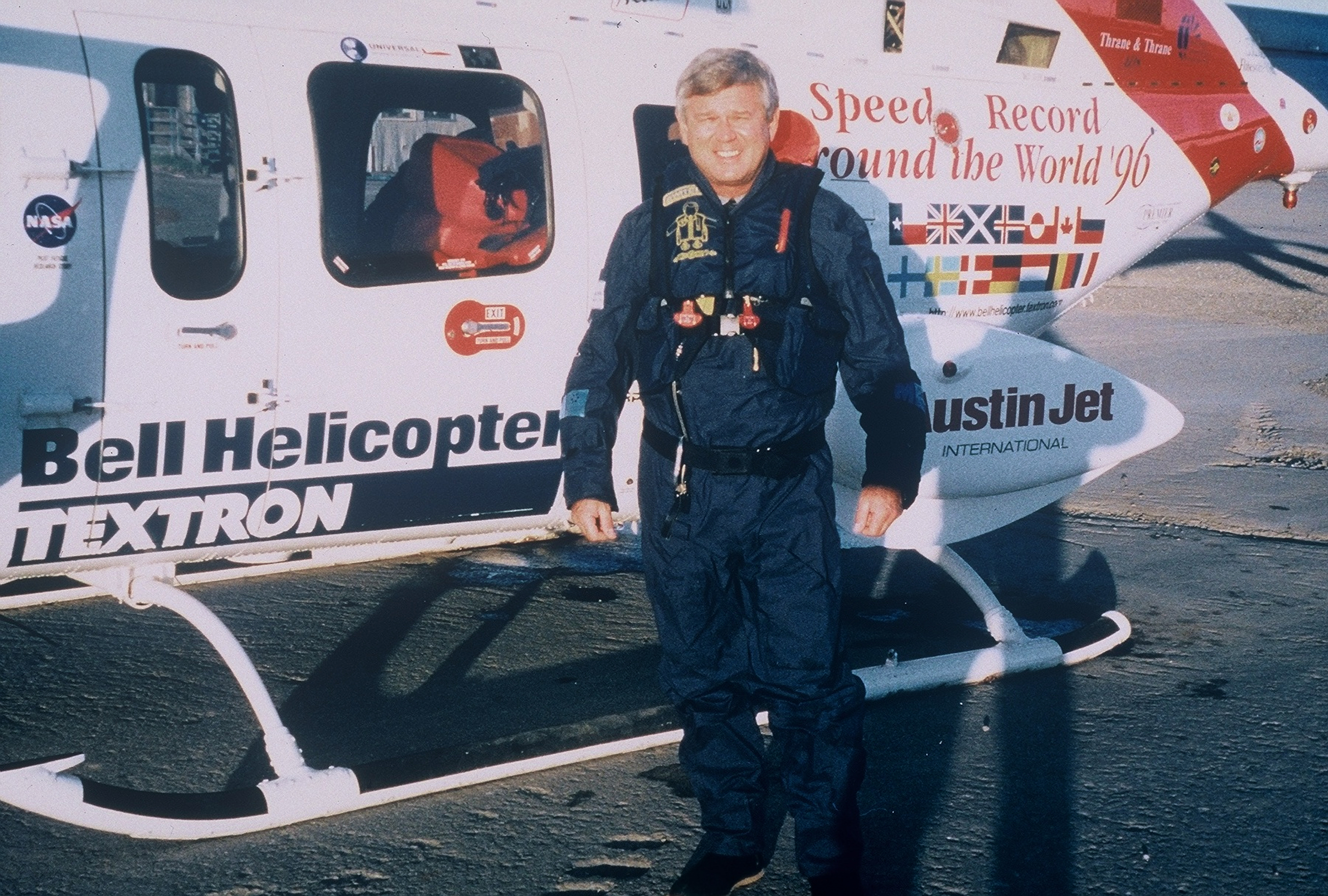 is a lifetime member of the Society of Experimental Test Pilots and was president of the Helicopter Club of America.