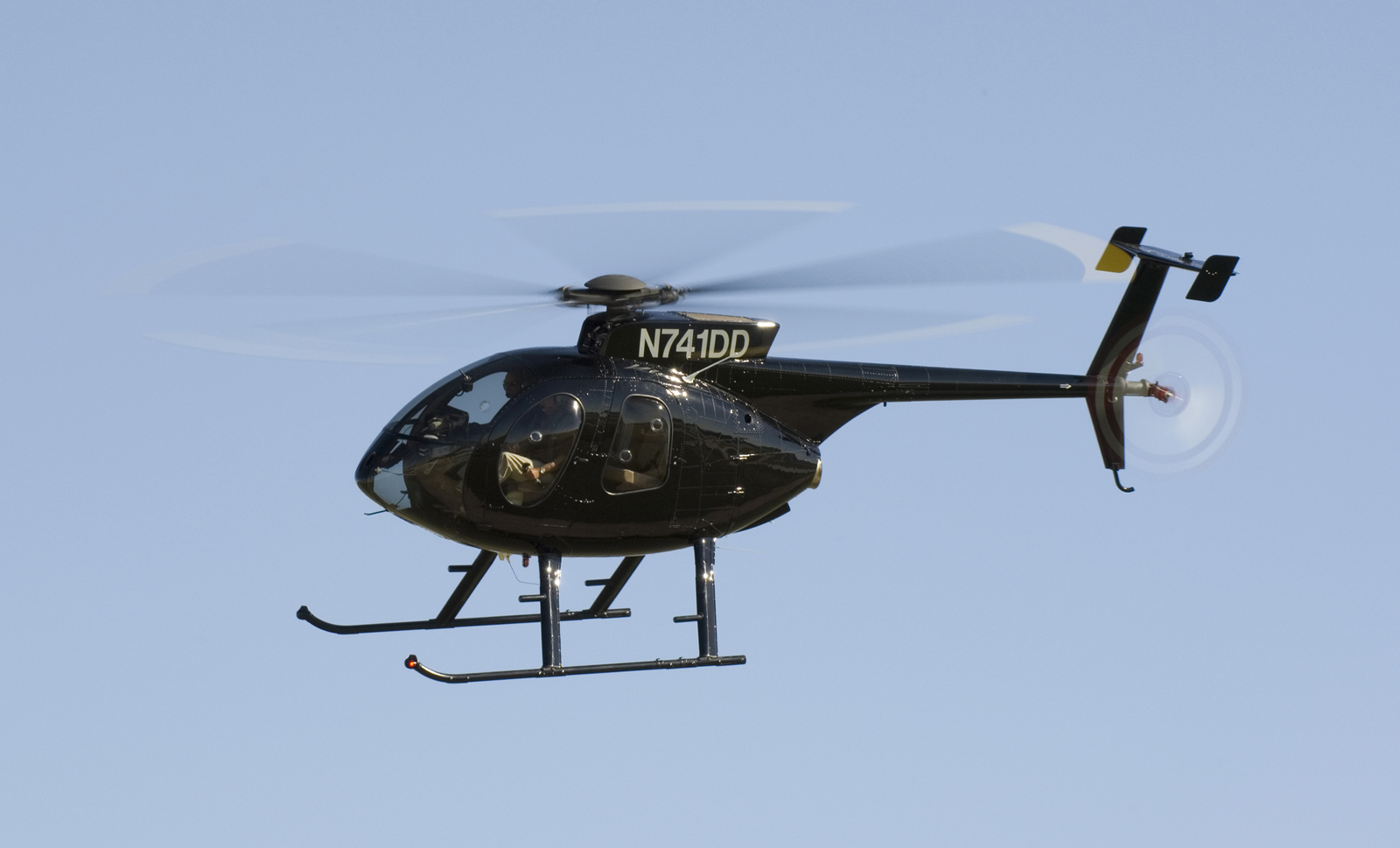 The new MD 530F helicopter will feature the 650shp Rolls-Royce 250-C30 engine, extended tail boom and longer main-rotor blades. MD Helicopters Photo