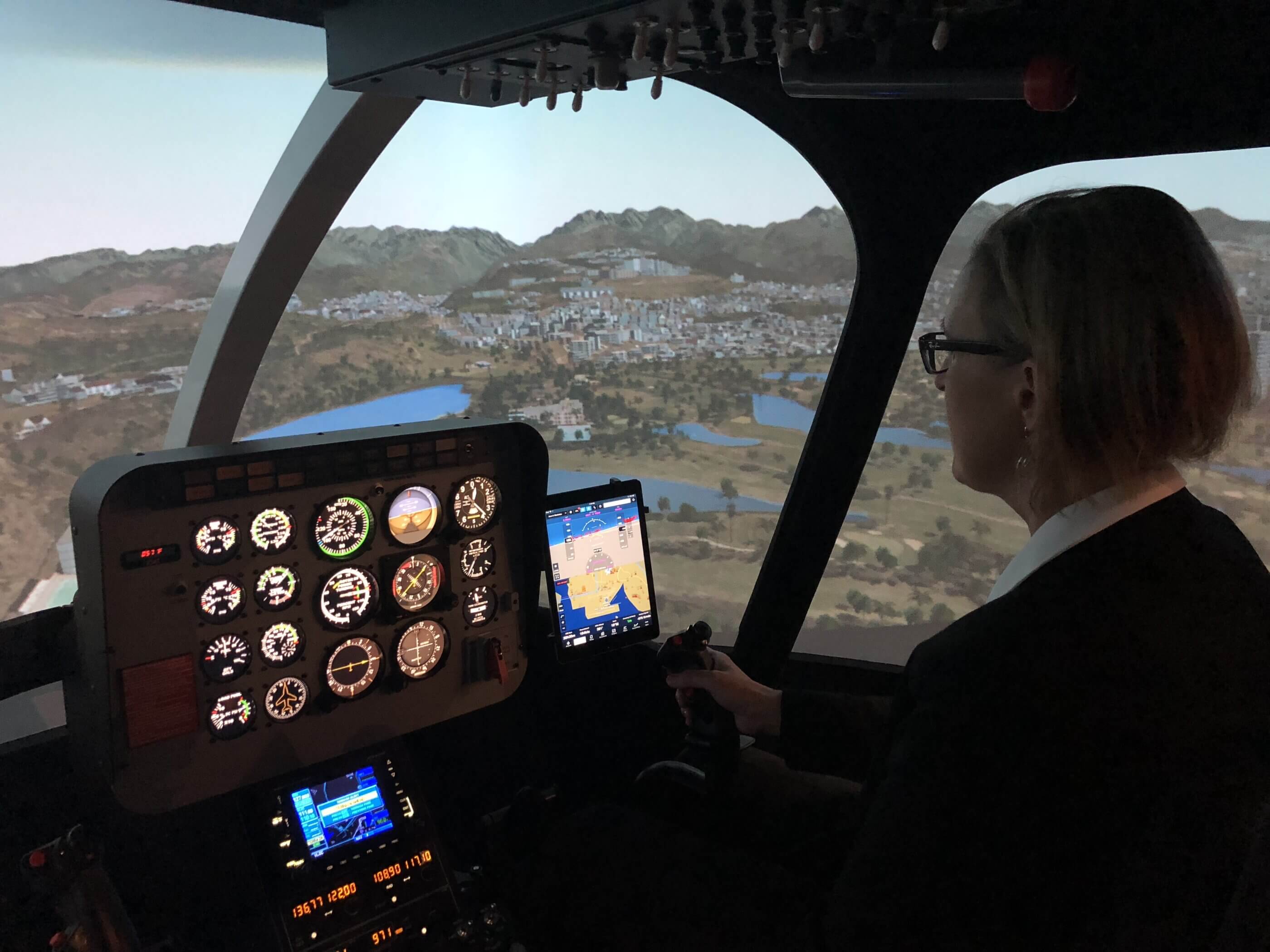 The new simulator will offer a more cost-effective and safe way to train helicopter pilots and allow students to achieve credits in the simulator, rather than the real aircraft. Ryan Aerospace Photo