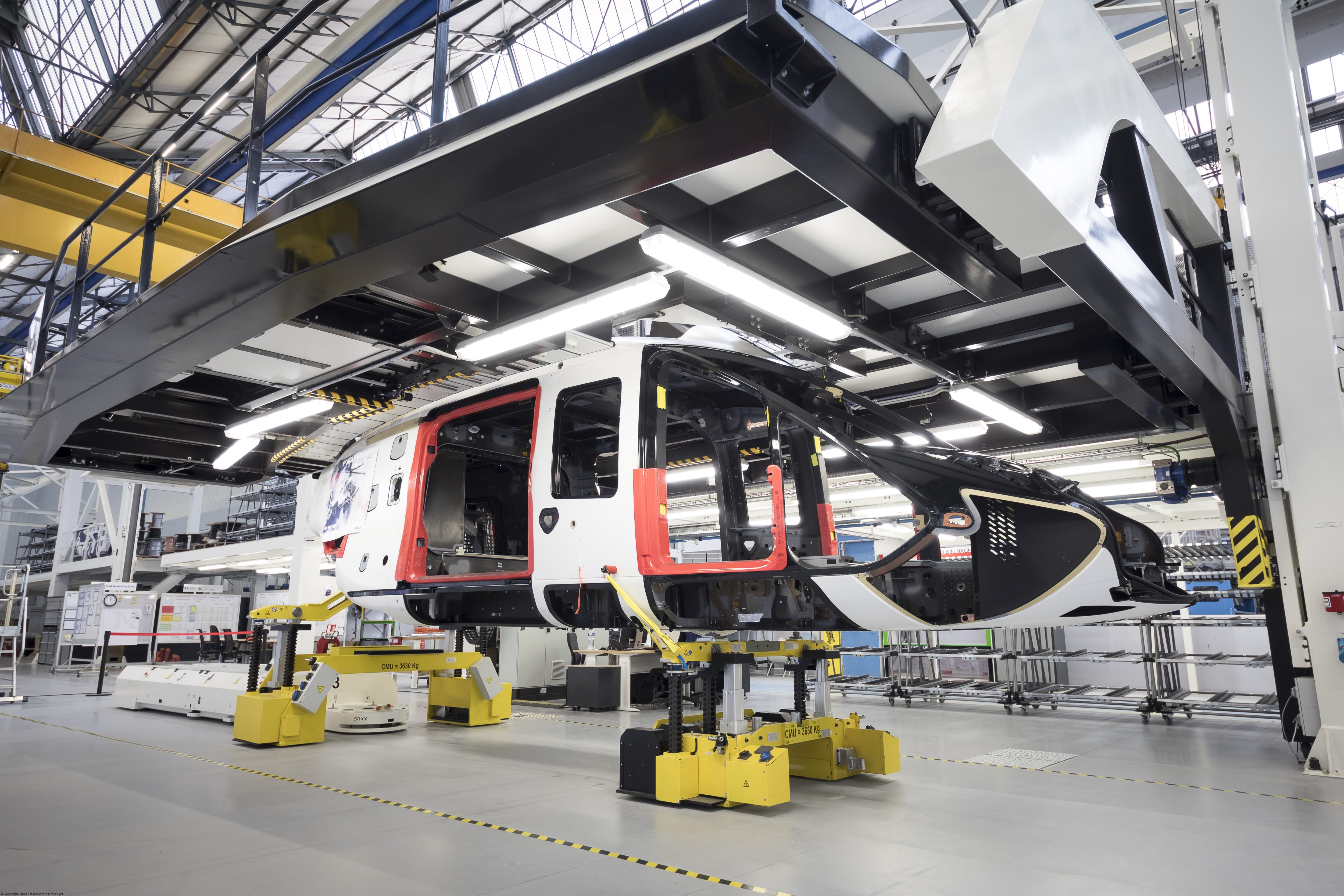 Production and assembly work has been halted at Airbus Helicopters' facilities in France and Germany for four days. Airbus Helicopters Photo