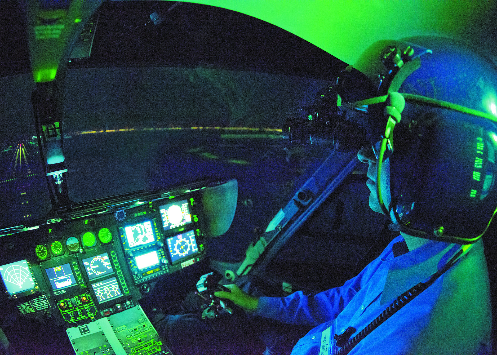 FlightSafety now offers NVG training in Airbus, Bell, and Sikorsky simulators at four of its learning centers. FlightSafety Photo