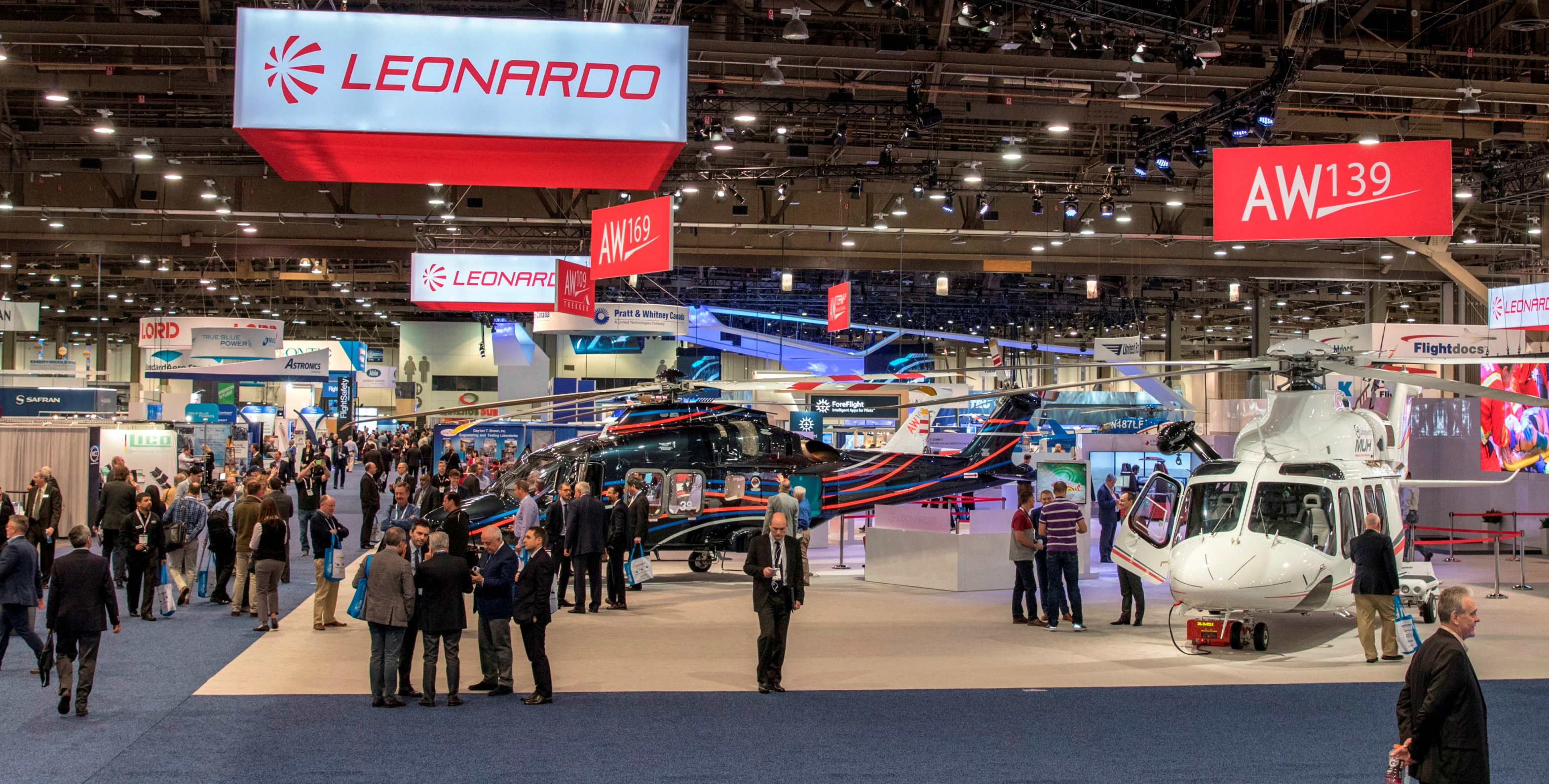 The contracts signed with Leonardo at Heli-Expo, valued at almost $170 million, include a mix of AW119Kx, AW109 GrandNew, AW109 Trekker, AW169, AW139 and AW189 helicopters. Leonardo Helicopters Photo