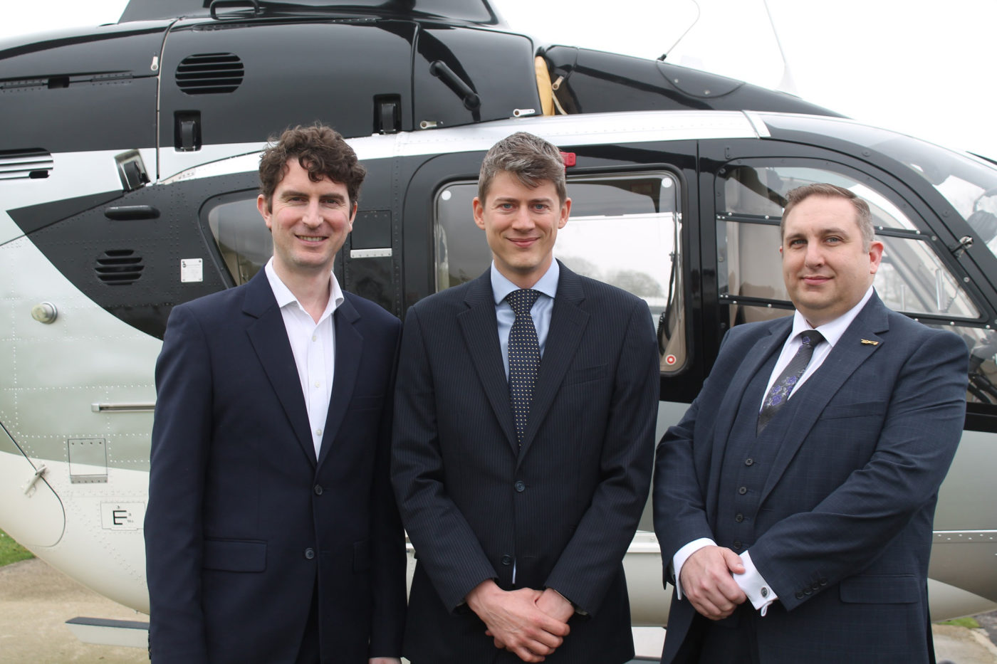 From left: FLYT's director and chief finance officer, James Matthews; CEO and co-founder, Andy King; and co-founder and aviation director, James Palmer. Ian Frain Photo