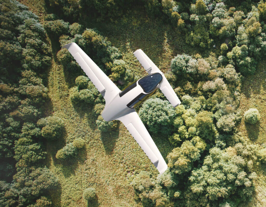 Thirty-six electric jet engines mounted to its wings via 12 moveable flaps power the lightweight Lilium Jet. Lilium GmbH Photo