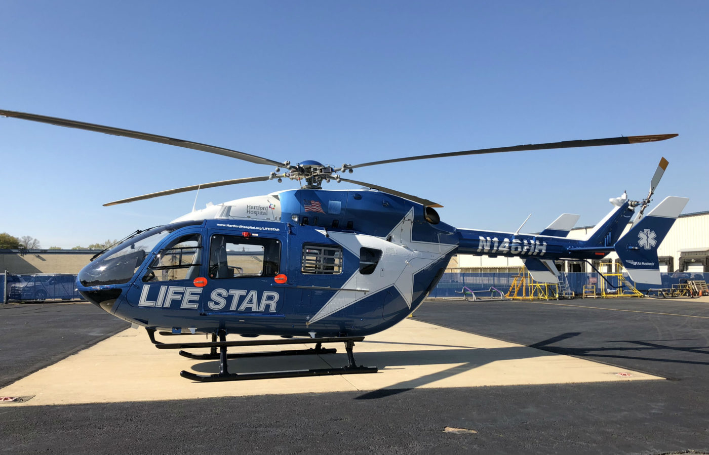 The EC145e adds features like two-axis autopilot and cockpit satellite awareness reporting without the extra weight. Metro Aviation Photo