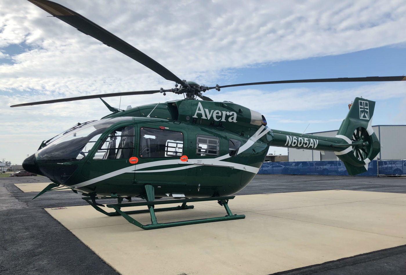 This delivery has provided Avera Careflight with its first ever H145 helicopter. Metro Aviation Photo