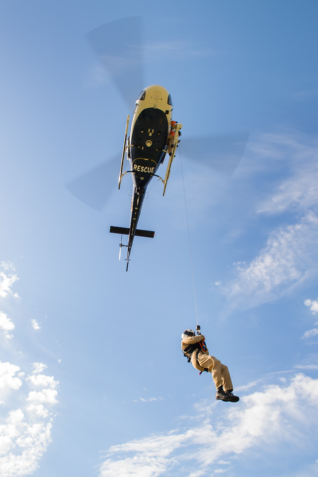 While the CHP's AStars are capable rescue platforms, they do have some limitations, one of which is a maximum allowable weight on the hoist of only 450 pounds (205 kilograms). Dan Megna Photo