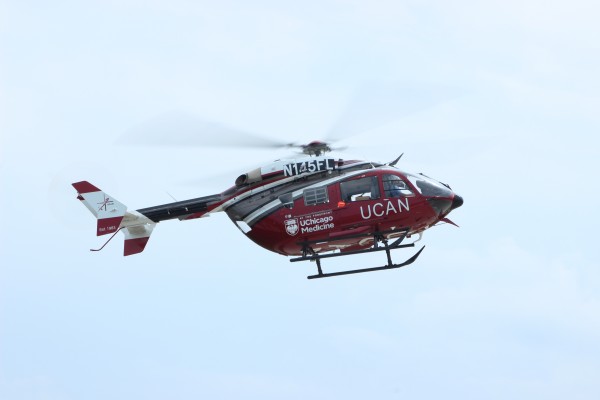 The new helicopter, like its predecessor, is designed to transport patients who require critical medical care, often from community hospitals or from the scene of an accident.