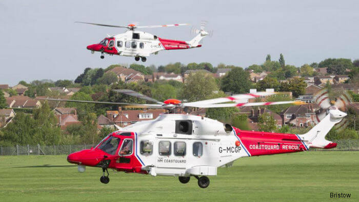 At Lydd, part of the London Ashford Airport complex, two Leonardo AW189 helicopters are stationed and serve the south and south-east coast of England, as well as the English Channel when called upon.
