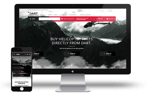 DART is planning to make the eCommerce functionality available to all. DART Aerospace Image