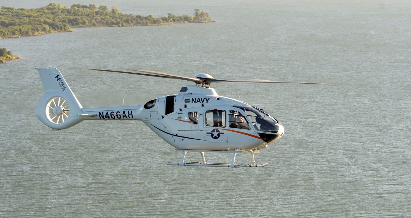 Airbus pilots will conduct orientation flights with U.S. Navy pilots and other stakeholders to demonstrate the H135’s capabilities at the October fleet fly-in.