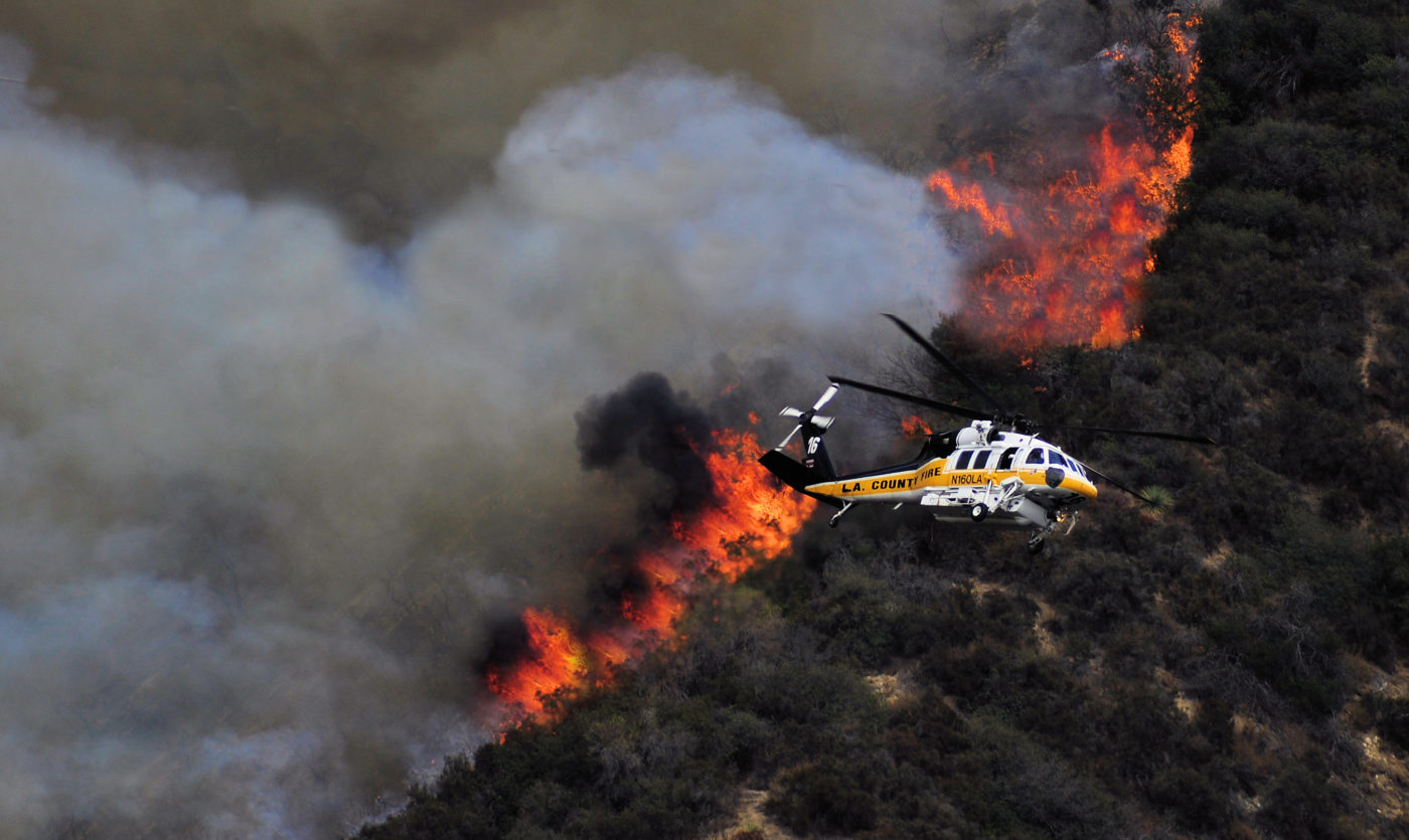 Tanked helicopters use either internal or external tanks to drop water or retardant on fires. The tanks range in size from hundreds to thousands of gallons. Skip Robinson Photo