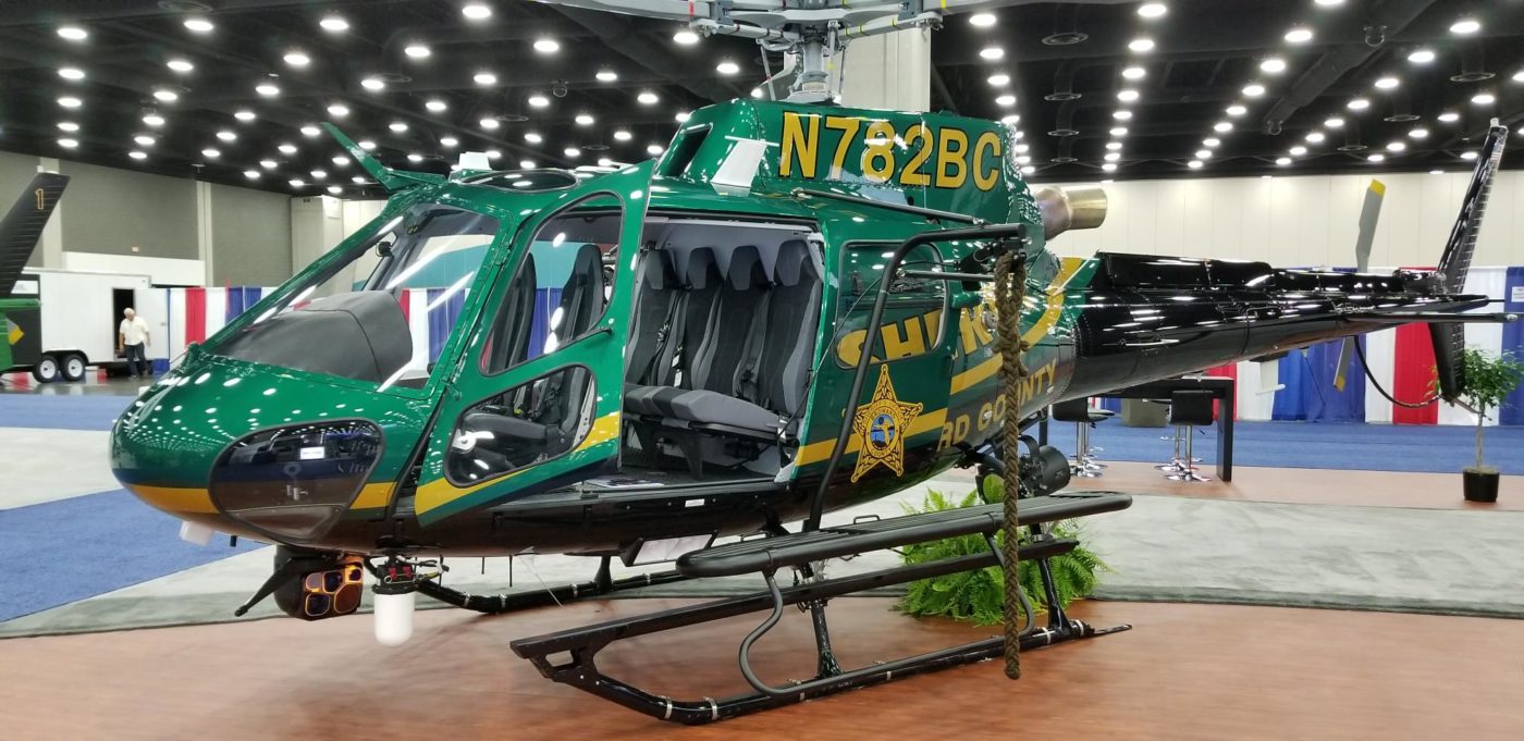 At IACP, the BSO brought one of its H125s to the show floor along with a CNC-equipped mobile command center to provide live demos of the mission suite for conference attendees. 
