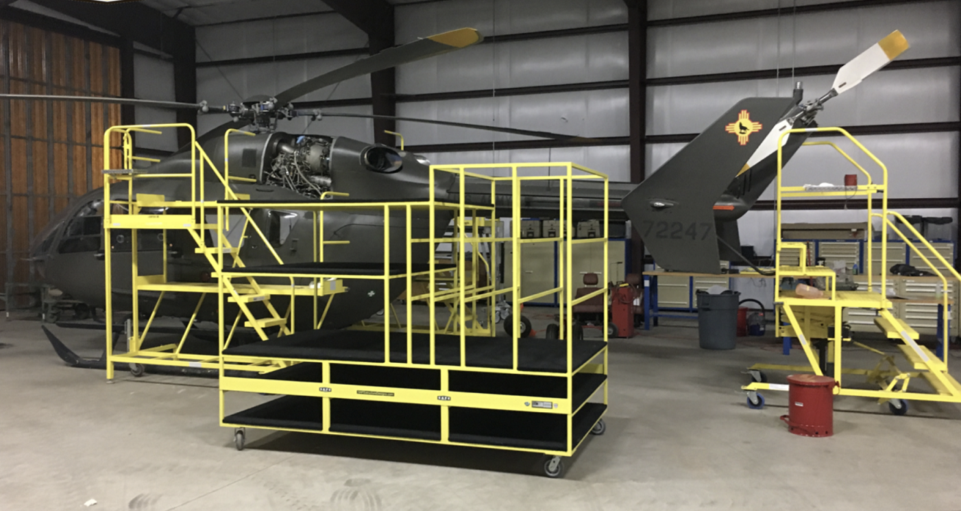 The Army National Guard worked alongside S.A.F.E. to design the cowling rack to increase efficiency and safety for the maintenance team. S.A.F.E. Photo