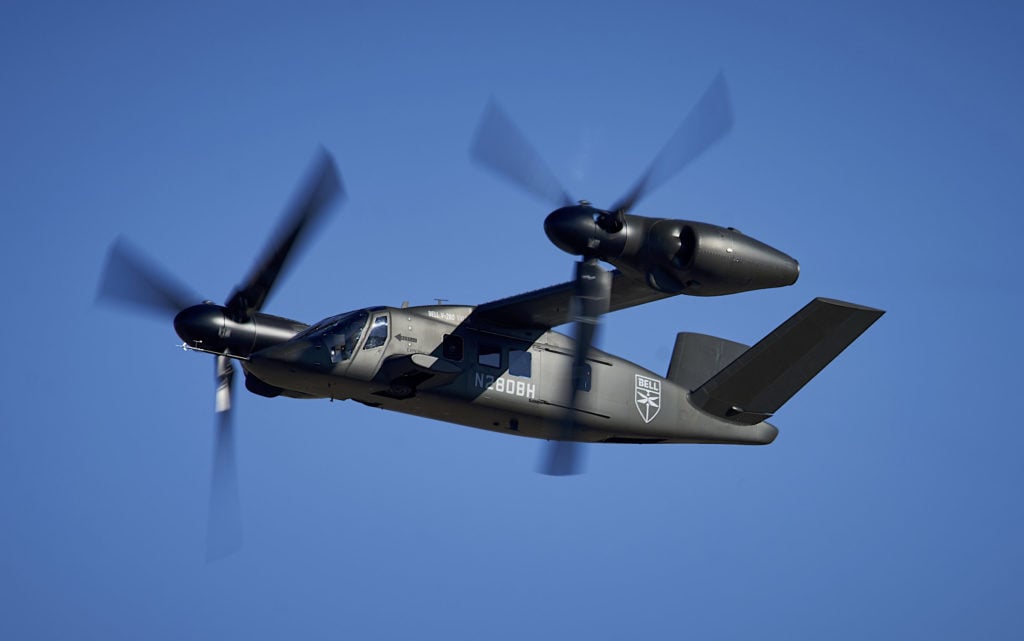 The V-280 expects to complete all the key performance parameters in the coming months, including additional low-speed agility tests and full cruise speed in forward flight. Bell Photo