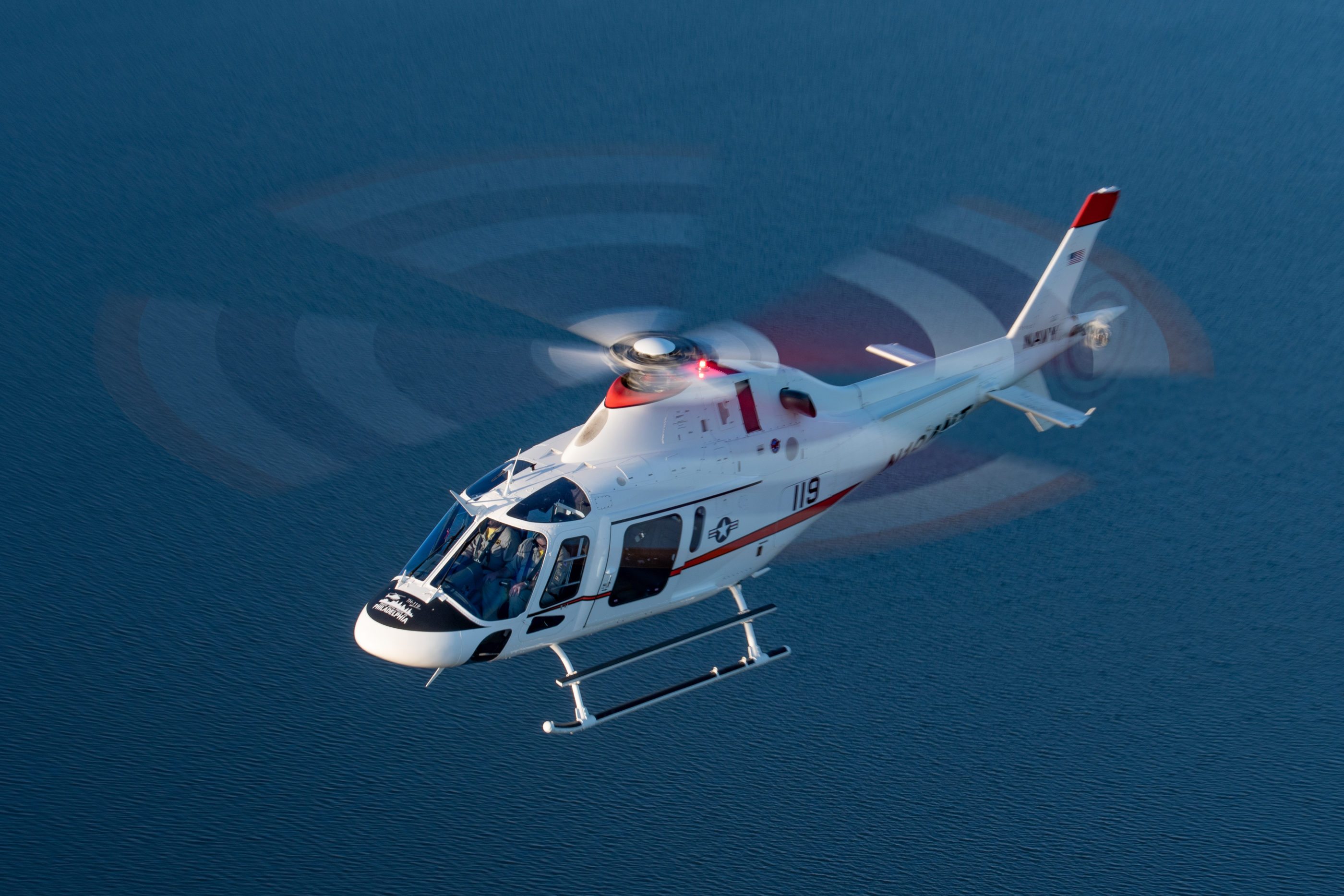 Leonardo’s TH-119 helicopter is on track to receive Federal Aviation Administration IFR certification early this year. The aircraft will be the first single engine IFR-certified helicopter in decades. Ryan Mason Photo