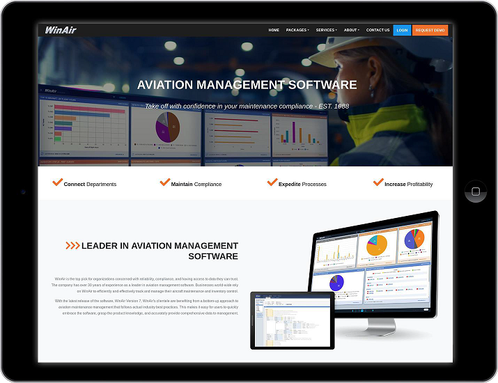 WinAir’s new website provides users with an updated user experience that streamlines and simplifies website navigation. WinAir Image