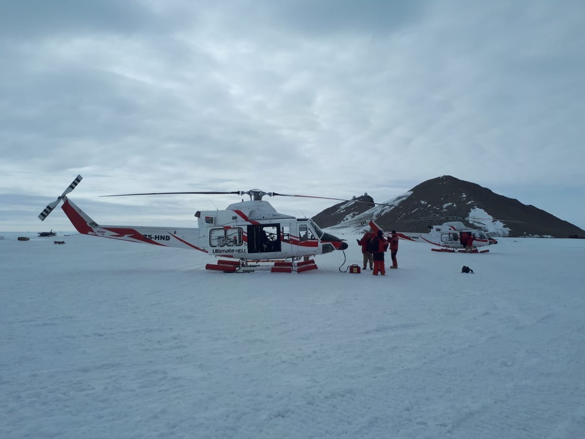 Ultimate Heli’s aircraft departed Cape Town on two different ice breakers in December 2018 and January 2019. Ultimate Heli Photo