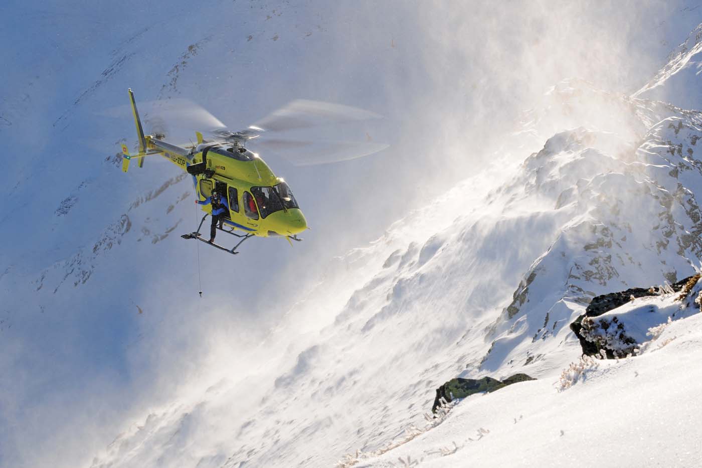 A Bell 429 operated by Heliand flies over the Pyrenees mountains in the operator’s homeland of Andorra, which lies between France and Spain. Anthony Pecchi Photo