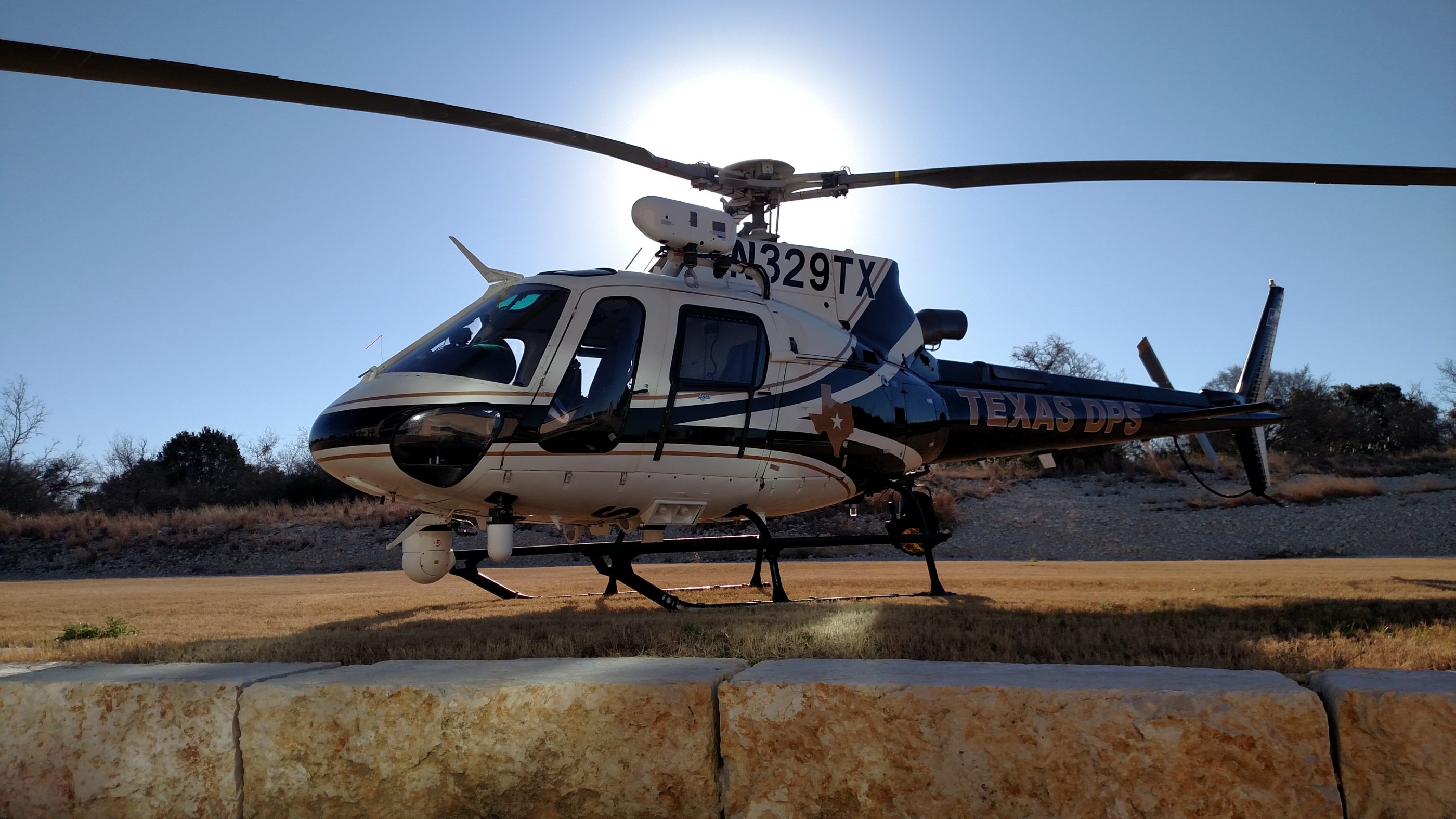 In October 2018, Texas DPS 107 aircrew members saved the lives of four individuals after the Llano River flooded the area of Junction, Texas. Collins Aerospace Photo
