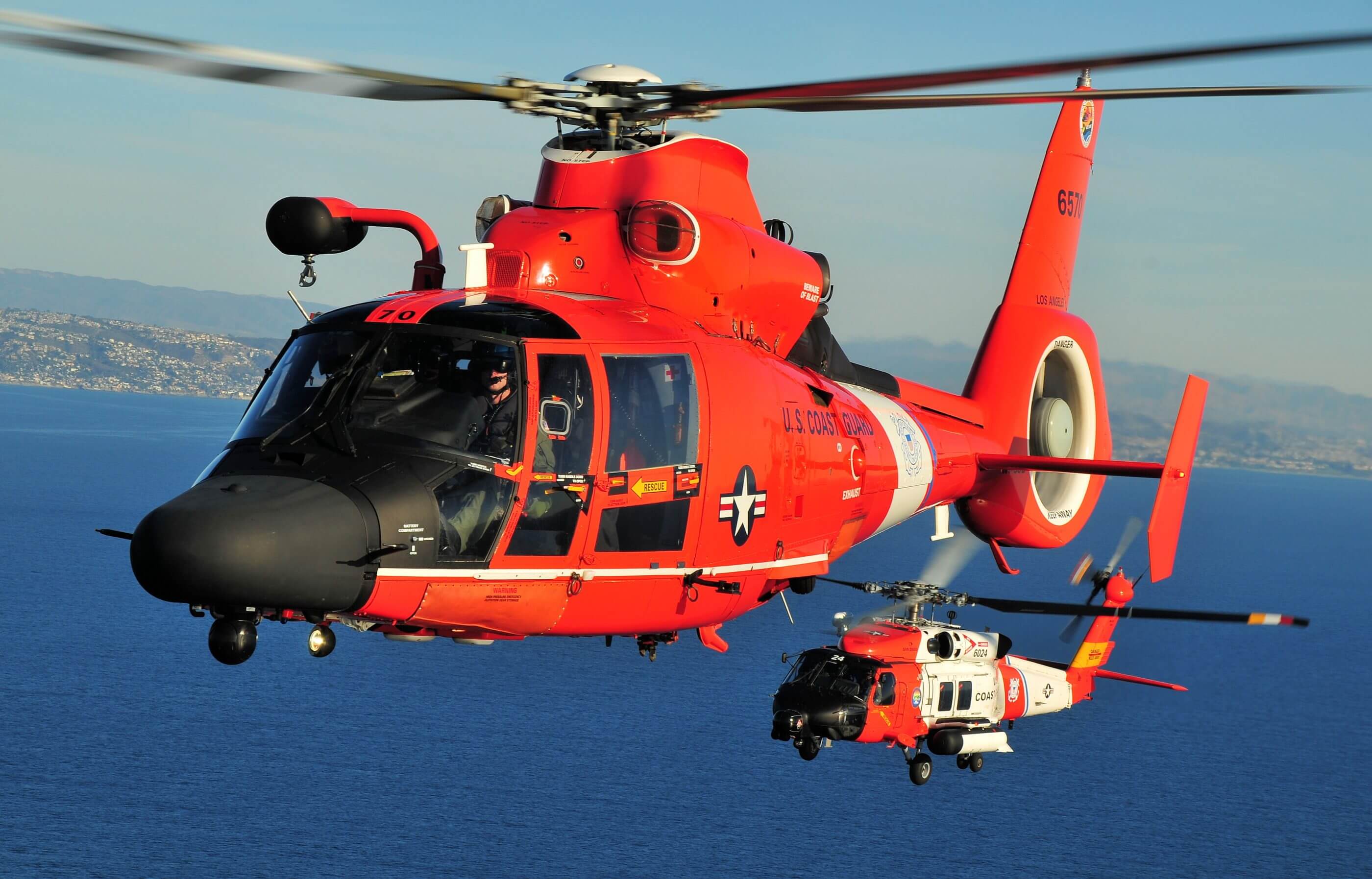 US Coast Guard MH-65D and MH-60T