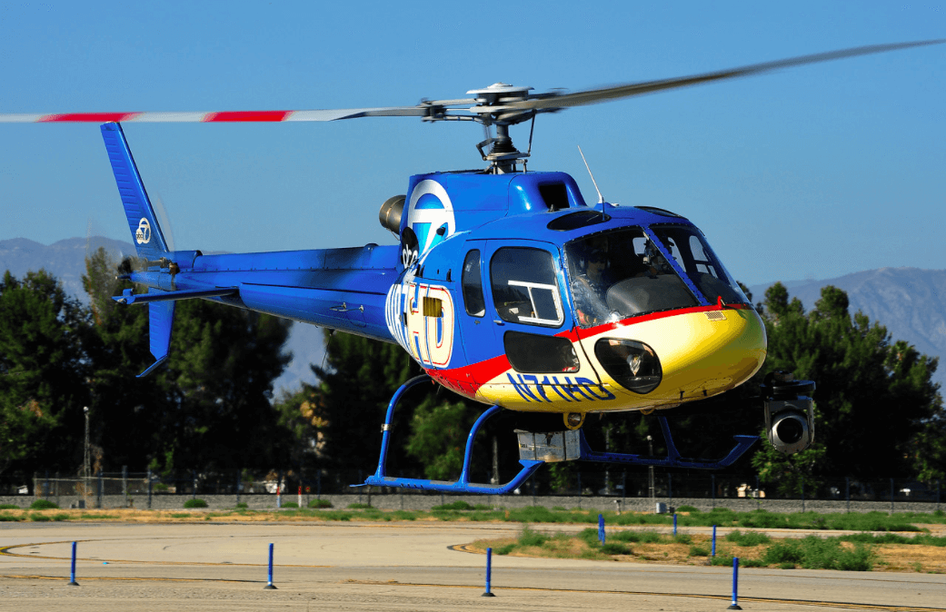 Helinet operates the Airbus AS350 B2 on electronic newsgathering operations for ABC7 News. Skip Robinson Photo