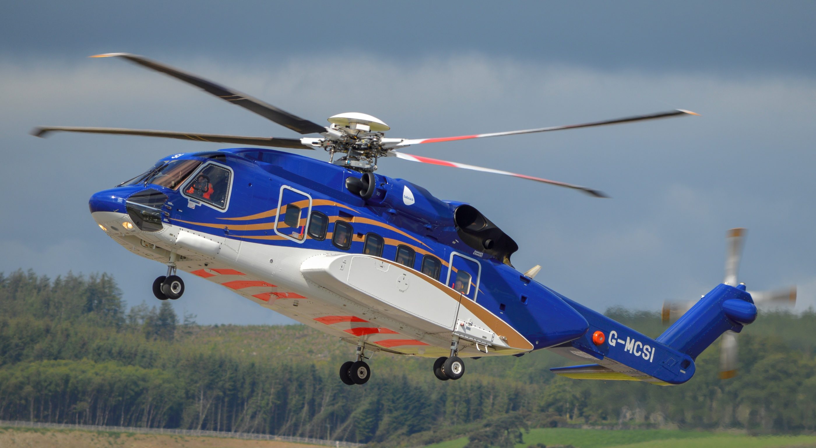 Babcock will be flying a mix of S-92s and H175s from Aberdeen, Scotland, under a new contract with Total. Babcock Photo