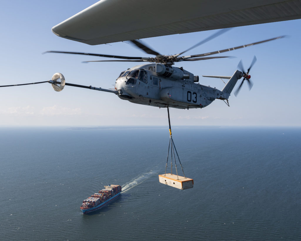 US Marines CH-53K with external load