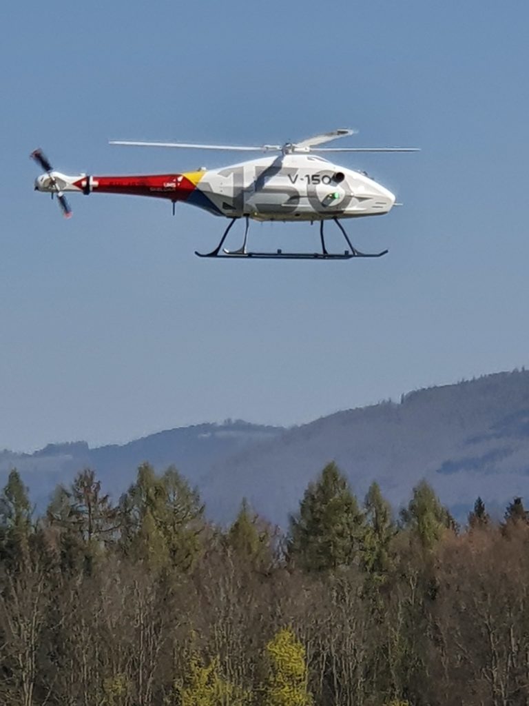 The software in UMS SKELDAR's V-150 has been enhanced to allow it to be controlled from thousands of kilometers away. UMS SKELDAR Photo