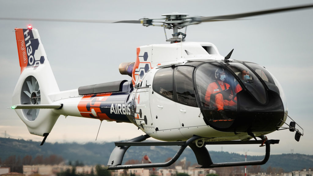 Airbus has revealed the existence of its Flightlab "flying laboratory," which is being used to test various new technologies. The aircraft is a modified Airbus H130. Airbus Photo