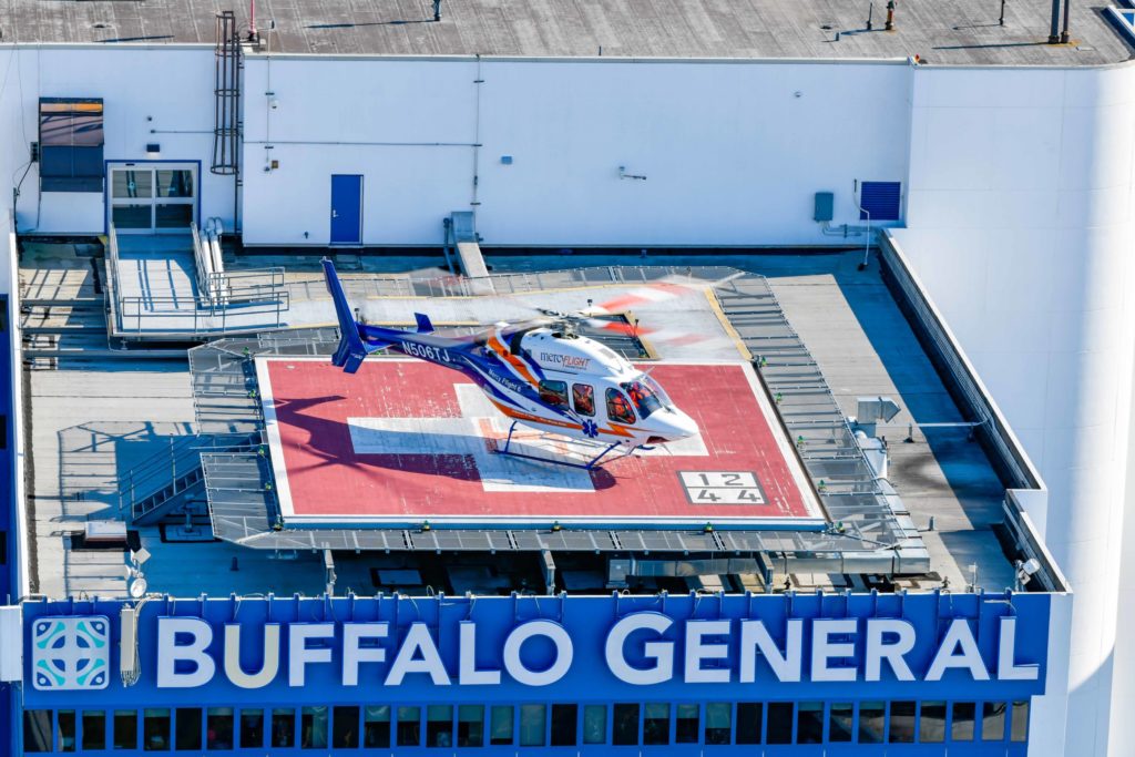 Hospital helipad
