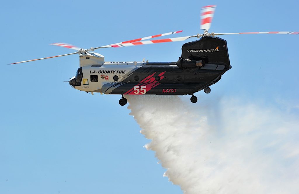 Firefighting CH-47 Southern California