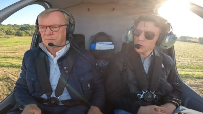 Ari Vatanen uncertified helipad landing