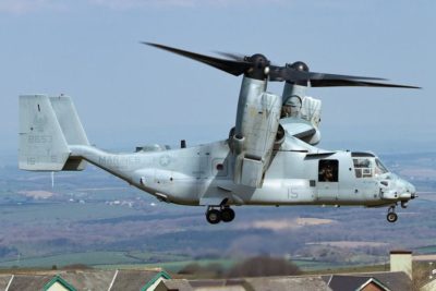 ‘VORTEX 12,’ a USMC Bell-Boeing MV-22B Osprey, lifting out of Okehampton camp back to the USS Iwo Jima off the UK coast. Photo submitted by Instagram user @nick_thompsonphoto ​​using #verticalmag